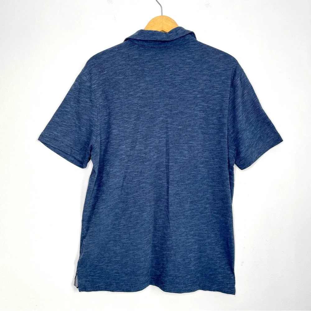 Banana Republic Men’s Polo Shirt Size Large Heather Blue - Picture 2 of 7